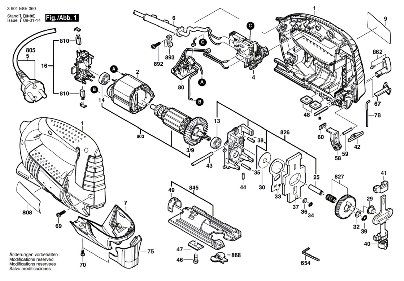 Bosch E E Gst Be Jig Saw V Gb Spare Parts Gst Be